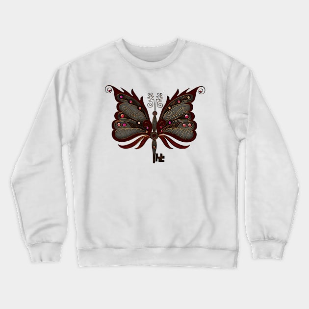 Elegant fantasy steampunk butterflies Crewneck Sweatshirt by Nicky2342